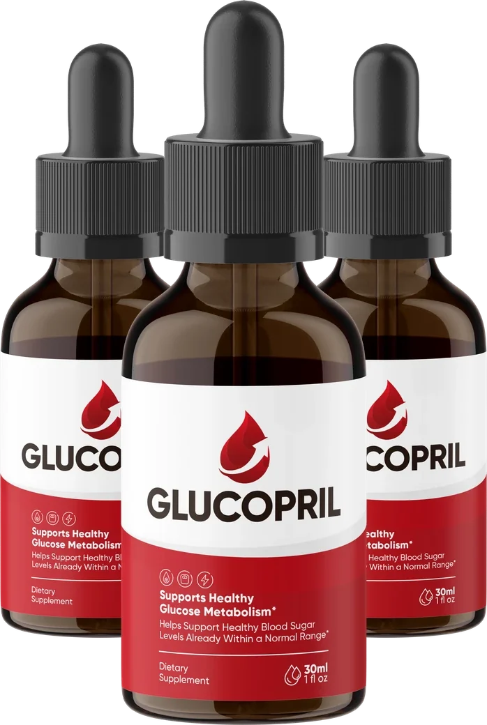 GlucoPril™ blood sugar support drops — 3 bottles